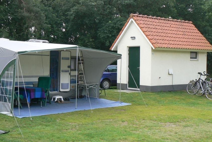 Kampeerplaats met prive sanitair vloerverwarmingf